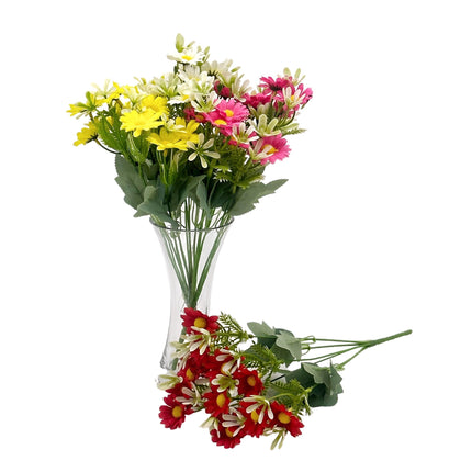 bulk 24 Artificial Chrysanthemum 6 Branches 4 Assorted 10x35cm.