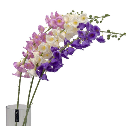 bulk 24 Artificial Bellflower 3 Assort 20x120cm.