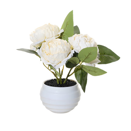 Artificial Peony in Pot 7x17cm.
