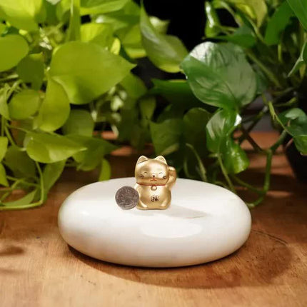 Okimono Gold Maneki Neko.