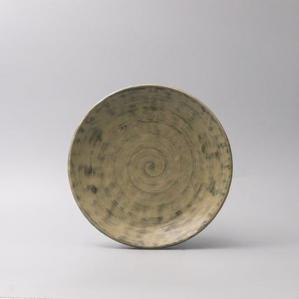 Thick Edge Plate 25cm Washed Fern.