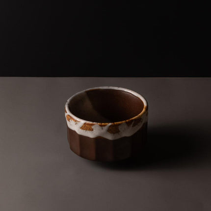 Matcha Tea bowl 11cm Metallic Rust Glaze.