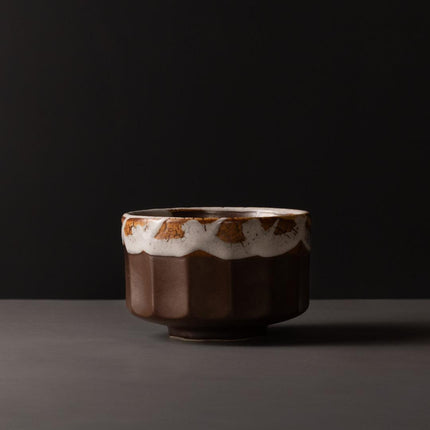 Matcha Tea bowl 11cm Metallic Rust Glaze.