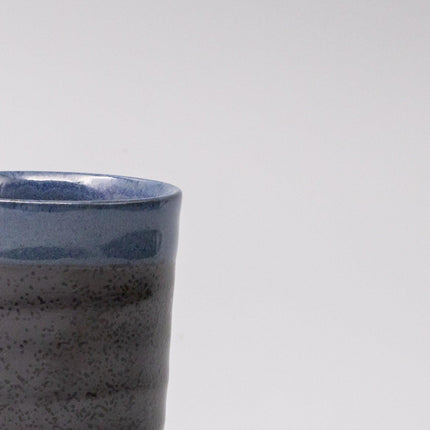 Mug 170ml Blue & Black Glaze.