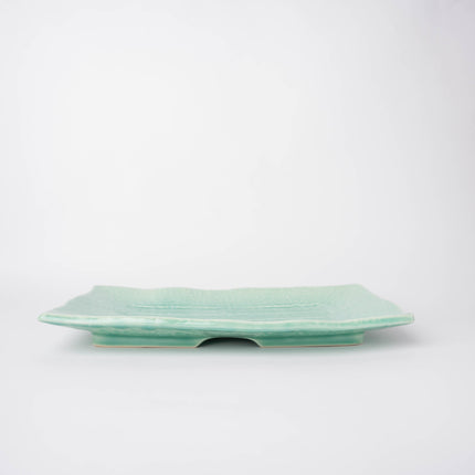 Serving Plate 28.5cm Celadon Glaze.