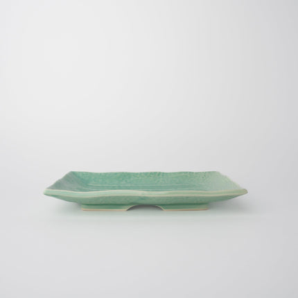 Plate Rectangular 22cm Celadon Glaze.