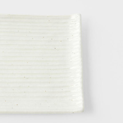 Sushi Plate 24cm White Contour Glaze.