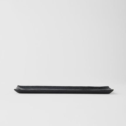 Sashimi Plate 33cm Black Contour Glaze.