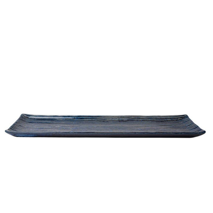 Sashimi Plate 33.2cm Blue Contour Glaze.