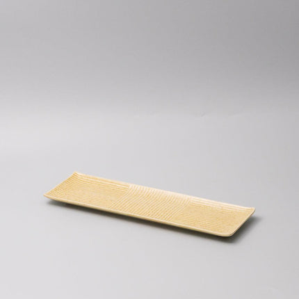 Plate Rectangular Sashimi 33cm Honey Glaze.