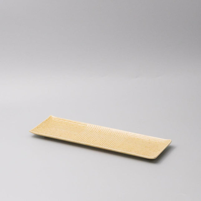 Plate Rectangular Sashimi 33cm Honey Glaze.