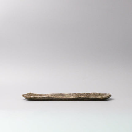 Plate Sashimi Organic Shape 13cm Sage Glaze.