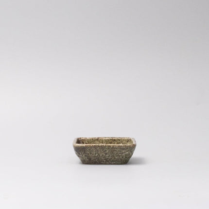 Sauce Dish Square 8cm Sage Glaze.