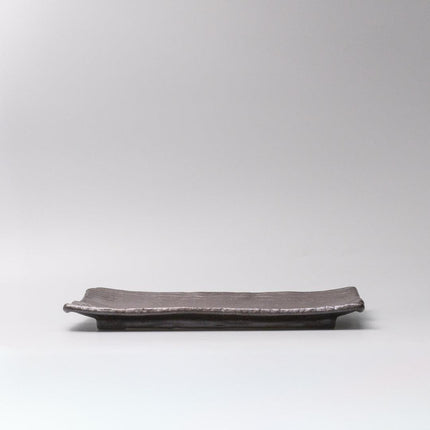 Platter Rectangular 32cm Matte Black Glaze.
