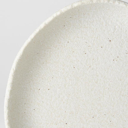 Onigiri Shaped Plate 25cm Shell White Glaze.