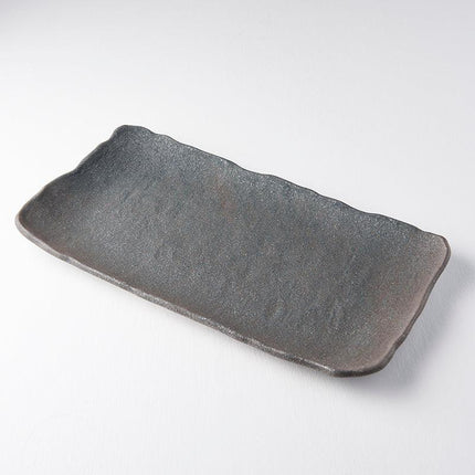 Platter Rectangular 35cm Stone Slab Glaze.
