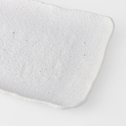 Platter Rectangular 35cm Shell White Glaze.