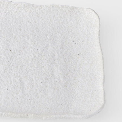 Platter Rectangular 35cm Shell White Glaze.