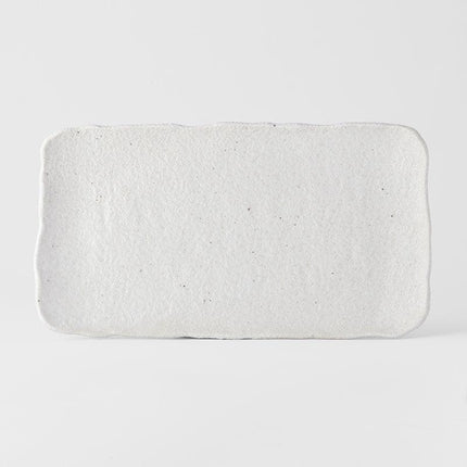 Platter Rectangular 35cm Shell White Glaze.