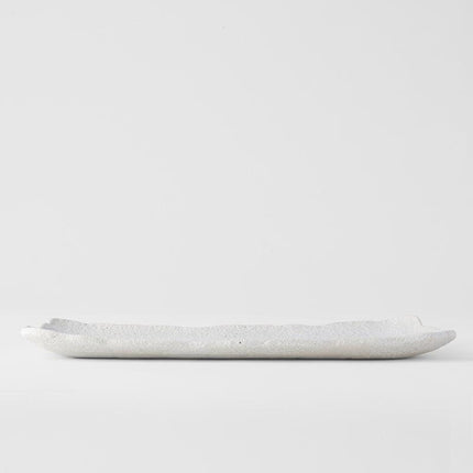 Platter Rectangular 35cm Shell White Glaze.