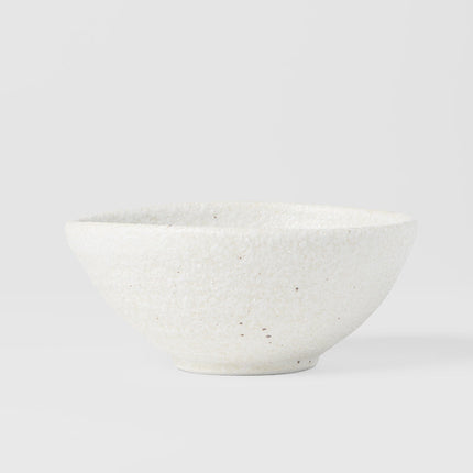 Egg Shaped Bowl 13cm Shell White Glaze.