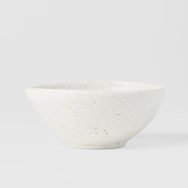Egg Shaped Bowl 13cm Shell White Glaze.