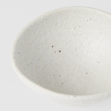 Egg Shaped Bowl 13cm Shell White Glaze.