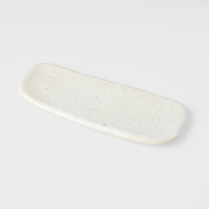 Plate Rectangular 28.5cm Shell White Glaze.