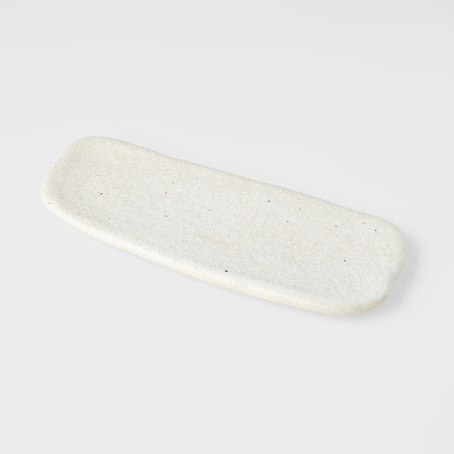 Plate Rectangular 28.5cm Shell White Glaze