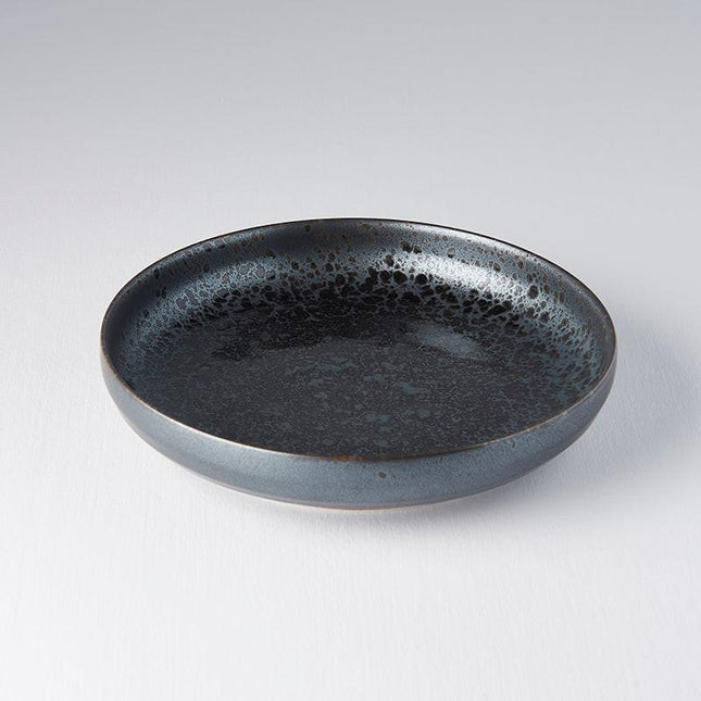 Plate High Rim 22cm Black Pearl Glaze.