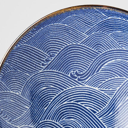 Ramen Bowl 24.5cm Traditional Wave Design.