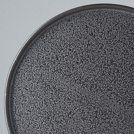 Plate Slab Rim 24cm Asphalt Glaze.