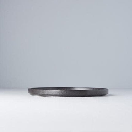 Plate Slab Rim 24cm Asphalt Glaze.