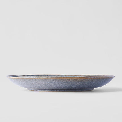 Plate Organic 23cm Steel Grey Glaze.