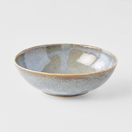 Bowl Oval 14cm Steel Grey Glaze.