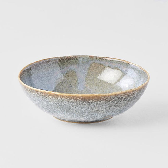 Bowl Oval 14cm Steel Grey Glaze.