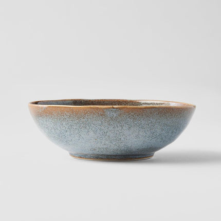 Bowl Oval 14cm Steel Grey Glaze.