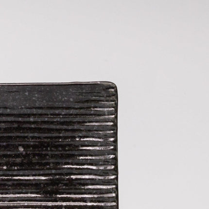Sauce Dish 10cm Mamezara Black Contour Glaze.