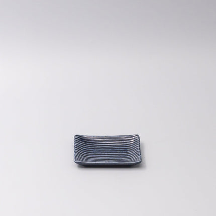 Sauce Dish 10cm Mamezara Blue Contour Glaze.
