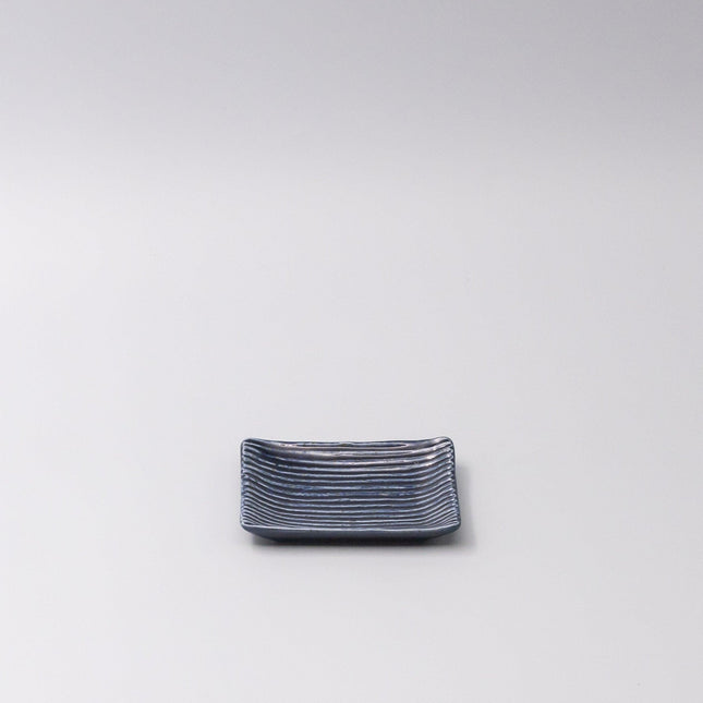 Sauce Dish 10cm Mamezara Blue Contour Glaze.