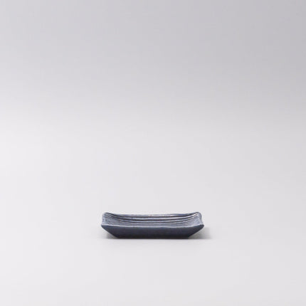 Sauce Dish 10cm Mamezara Blue Contour Glaze.
