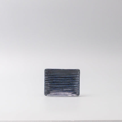 Sauce Dish 10cm Mamezara Blue Contour Glaze.
