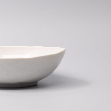 Bowl Oval 20cm Parchment White Glaze.