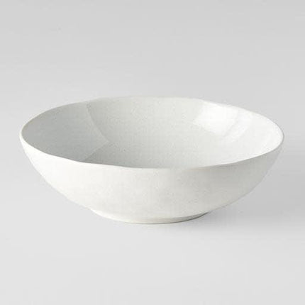 Bowl Oval 16cm Parchment White Glaze.