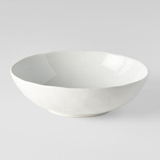 Bowl Oval 16cm Parchment White Glaze.
