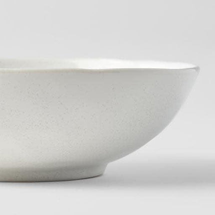Bowl Oval 16cm Parchment White Glaze.