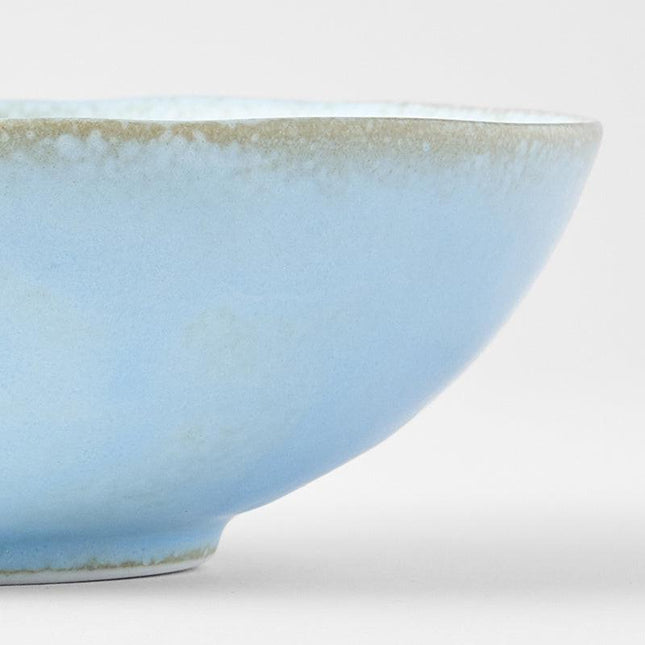 Bowl Oval 16.5cm Soda Blue Glaze.