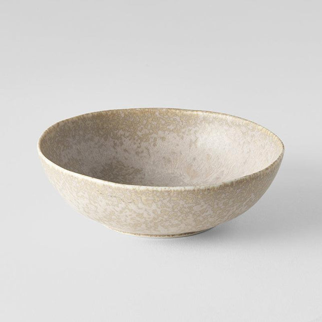Bowl Oval 14cm White Fade Glaze.
