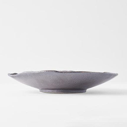 Bowl Shallow Leaf Shape 25cm Midori Glaze.