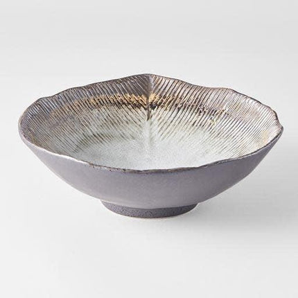 Bowl Irregular 22cm Akane Grey Glaze.
